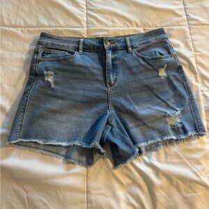 Judy Blue Light Blue Distressed Jean Shorts